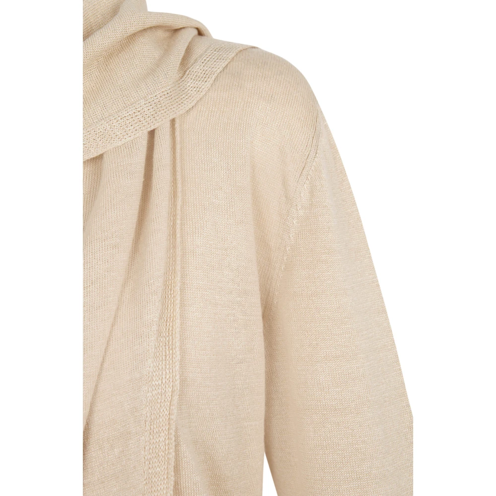 Cortana Botanica top omhullend in rauwe linnensteek Beige Dames