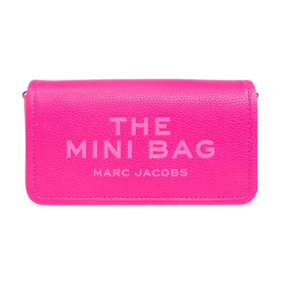Marc Jacobs Grained Leather Mini Shopping Bag Pink Dames