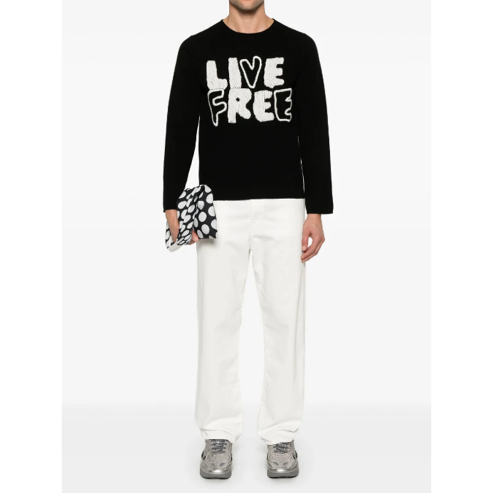 Comme des Garçons Live Free Geborduurde Trui (Zwart) Black Heren