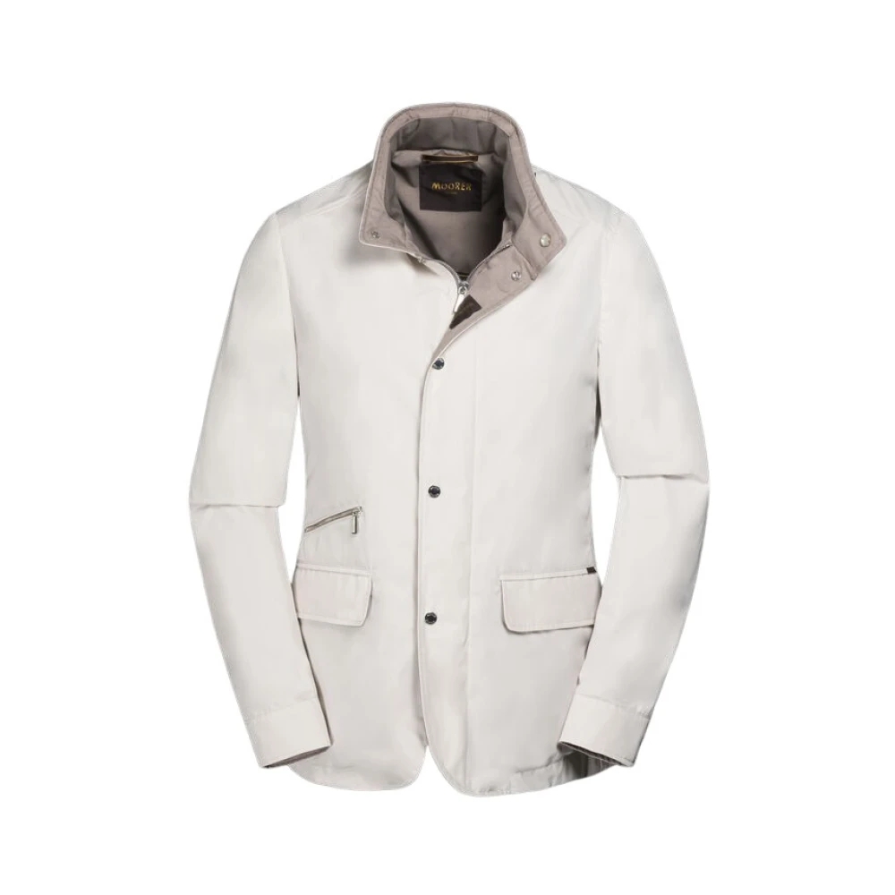 Moorer Men's White Sten-At Field Jacket - Light Jackets - L - Jackets