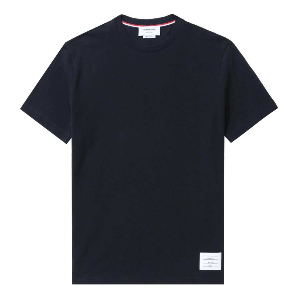 Thom Browne Navy Blauw 4-Bar T-shirt Blue Heren