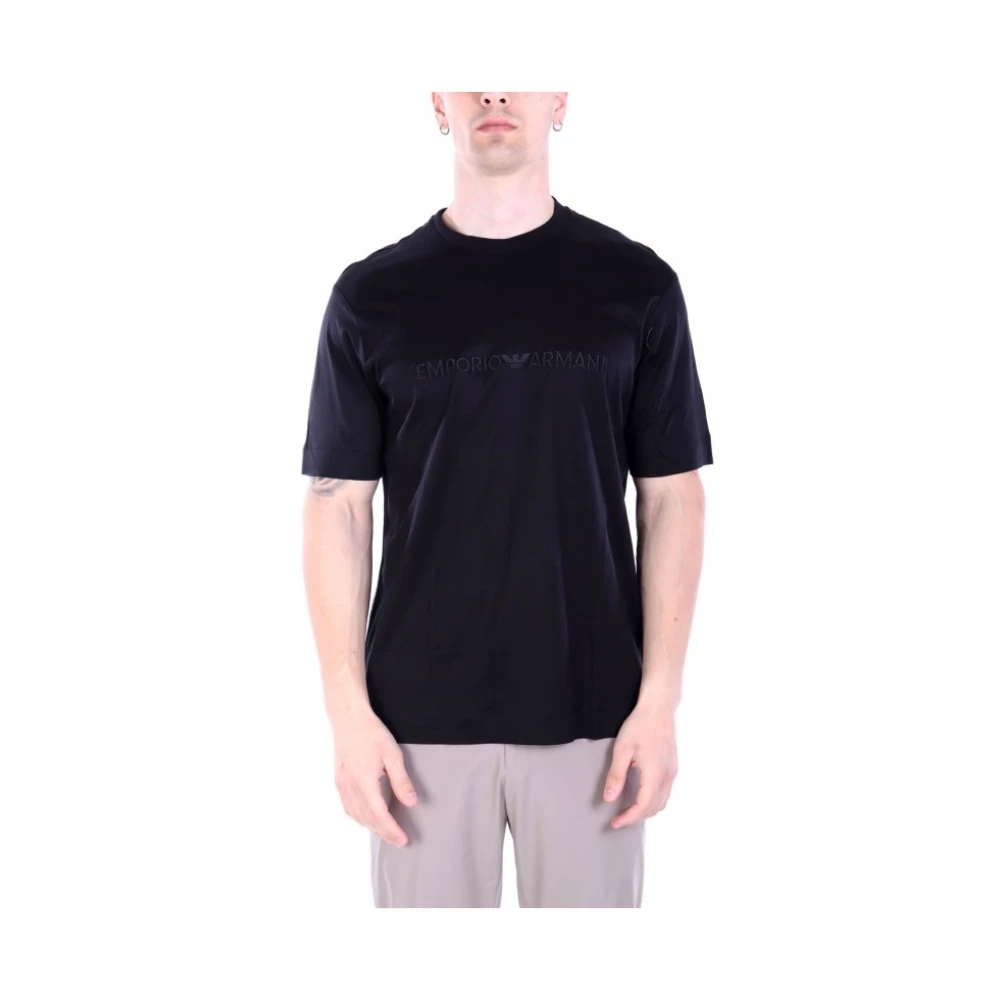 Emporio Armani Mannelijk Zwart Asv Jersey T-Shirt