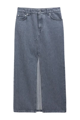 Lång Jeanskjol med Slits