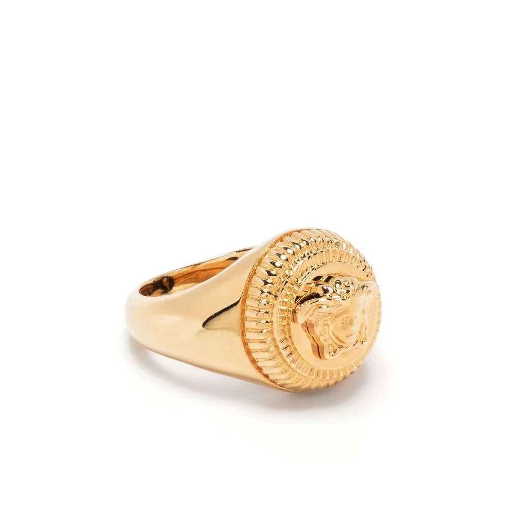 Medusa Head Gold Ring Jewelry - Versace - Modalova