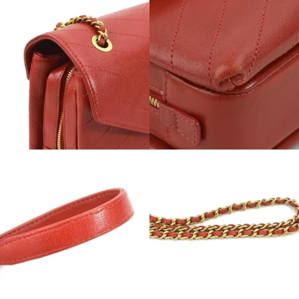 Chanel Vintage Pre-owned Leather chanel-bags Red Dames