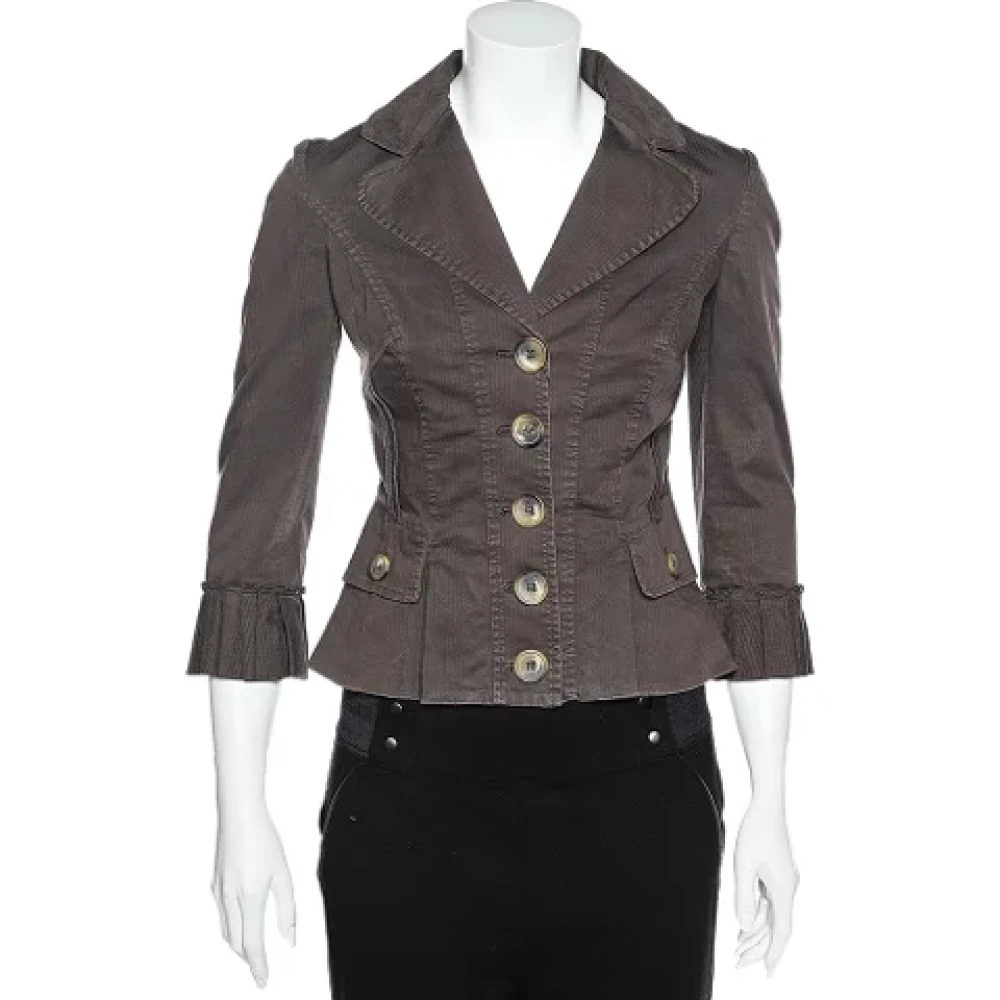 Dolce & Gabbana Pre-owned Cotton outerwear Brown Dames