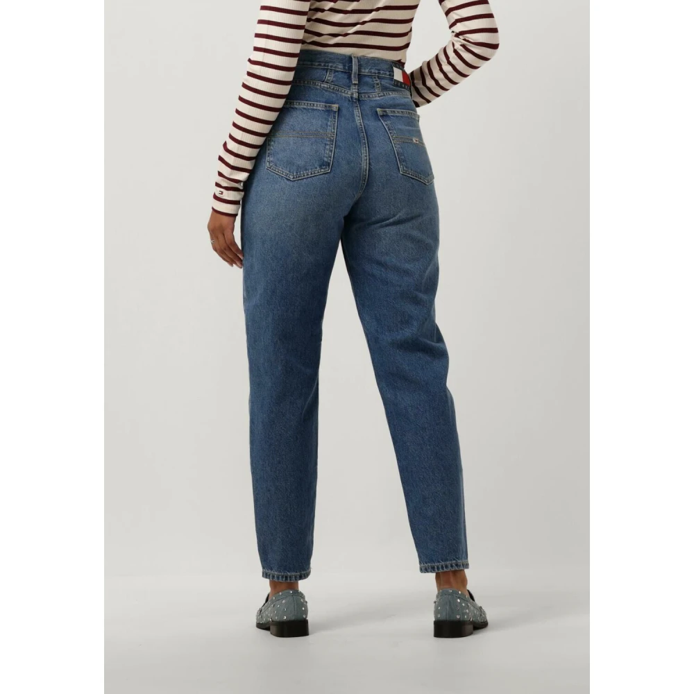 Tommy Jeans Donkerblauwe Mom Jeans Blue Dames