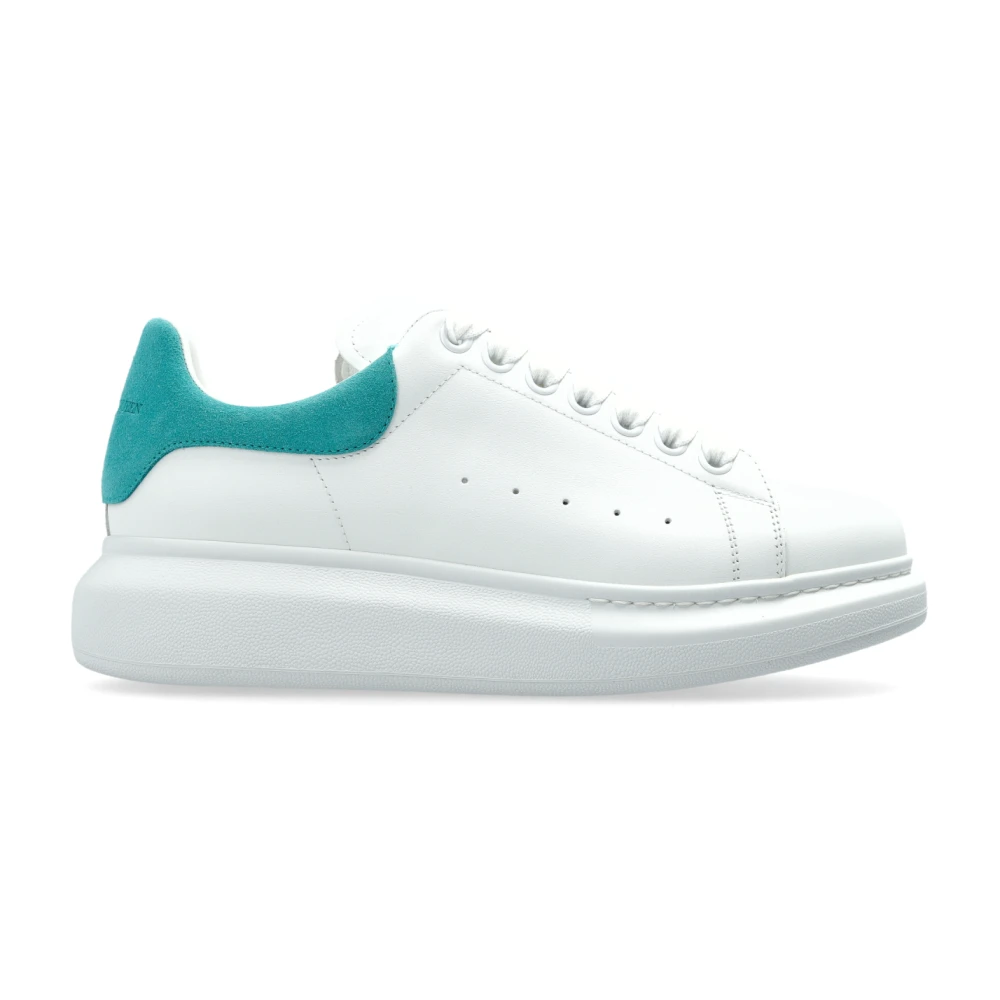Alexander McQueen Leren Sneakers met Logo Dames Schoenen Wit
