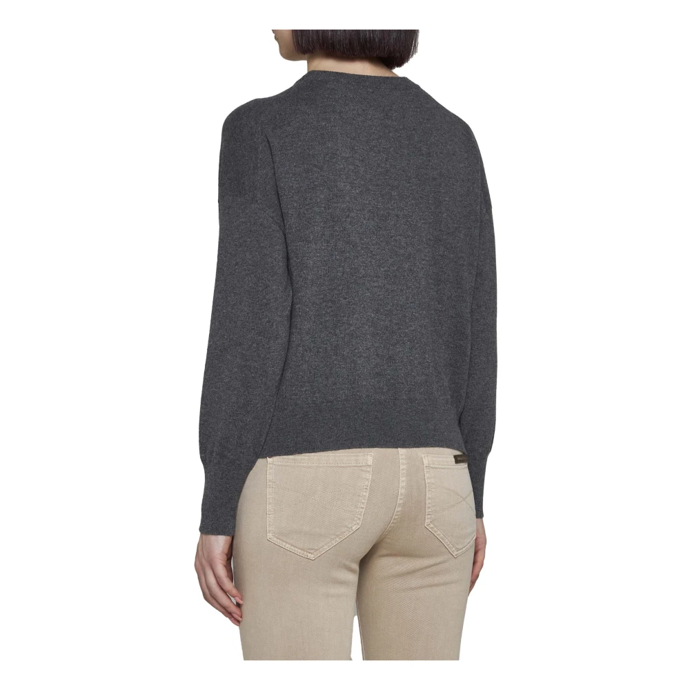 BRUNELLO CUCINELLI Elegante Grijze Sweaters Gray Dames