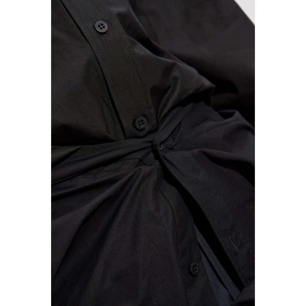 Balenciaga Jurk met stropdas Black Dames
