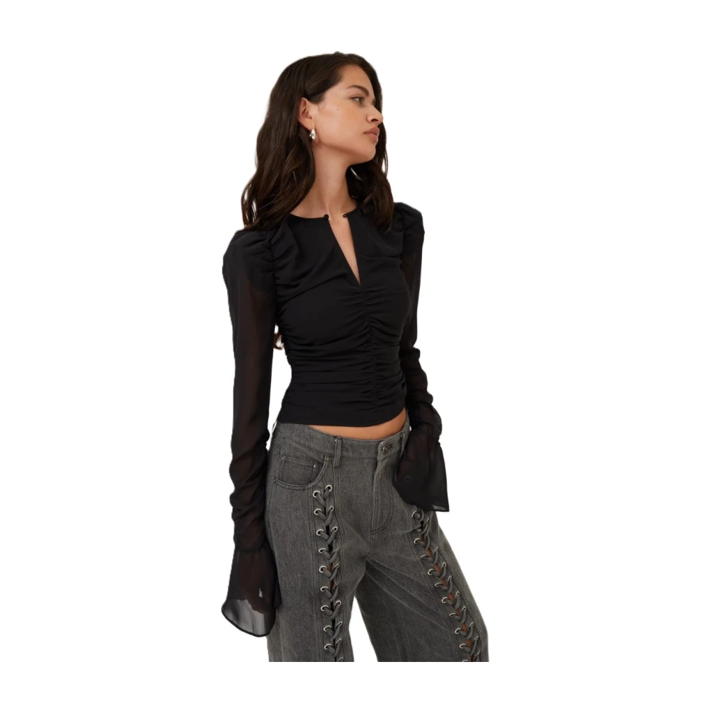 Rotate Birger Christensen Polyester Tops en Tanktops Black Dames
