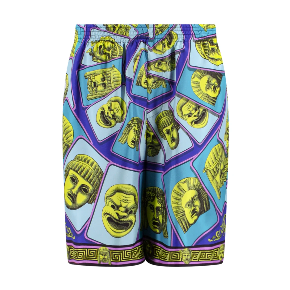 Versace Multicolor Zijden Bermuda Shorts Multicolor Heren