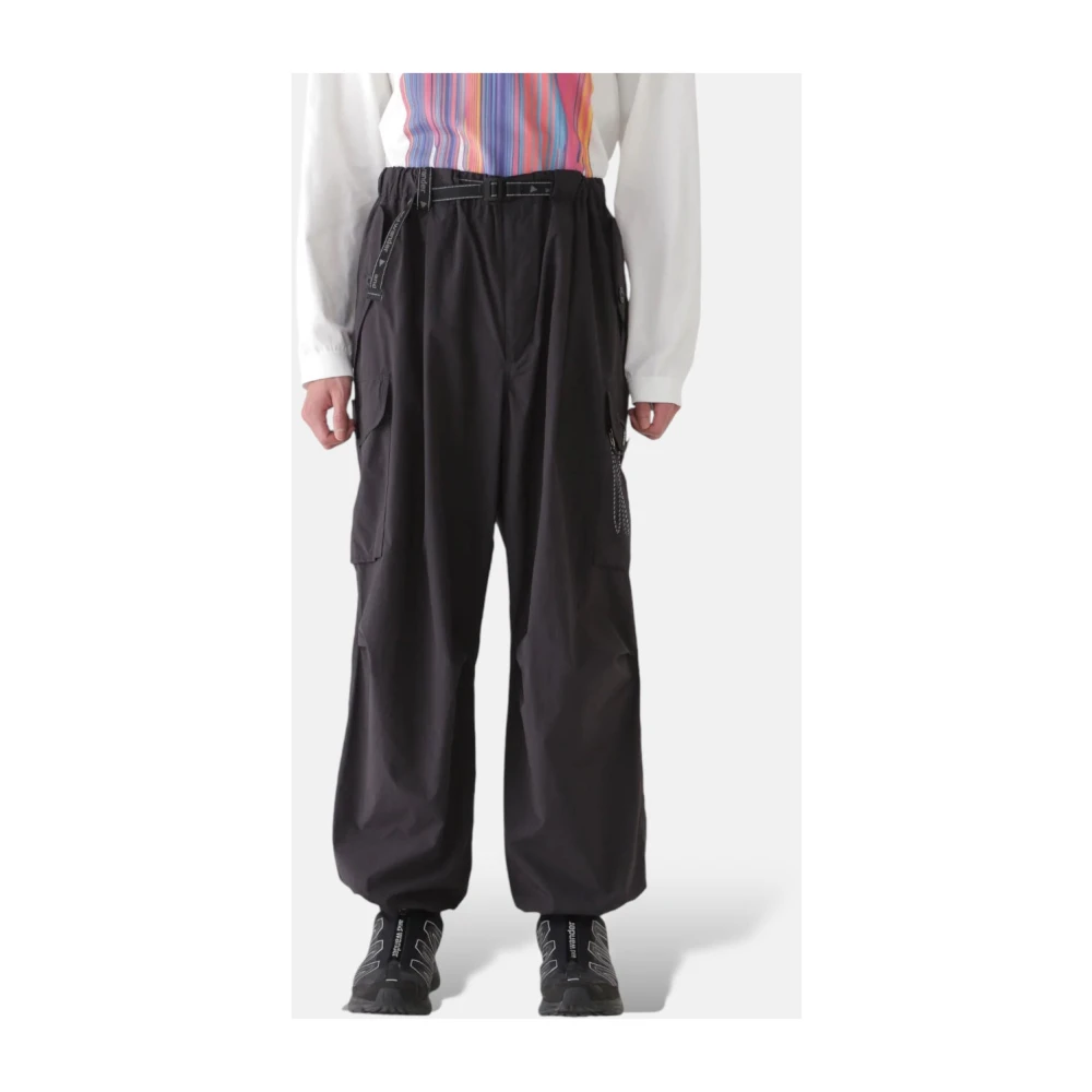 And Wander Oversized Cargo Broek met Gearticuleerde Knieën Black Heren
