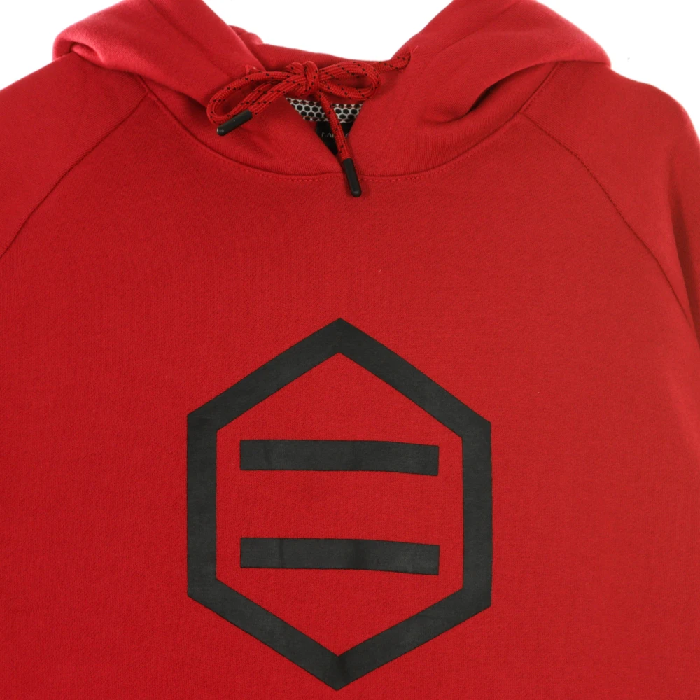Dolly Noire Hexagon Flame Hoodie voor Mannen Red Heren