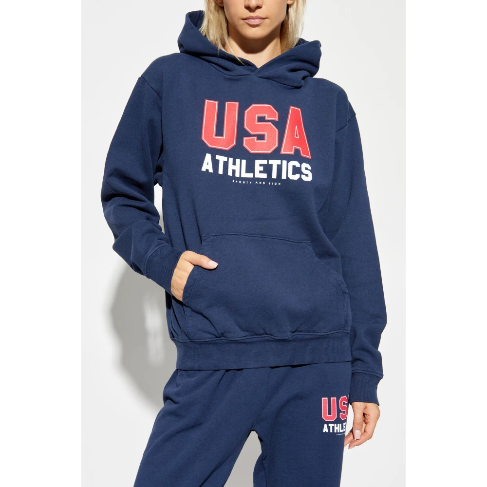 Sporty & Rich Katoenen sweatshirt Blue Heren