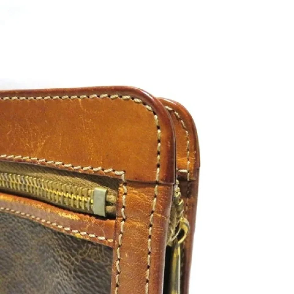 Celine Vintage Pre-owned Leather clutches Brown Dames