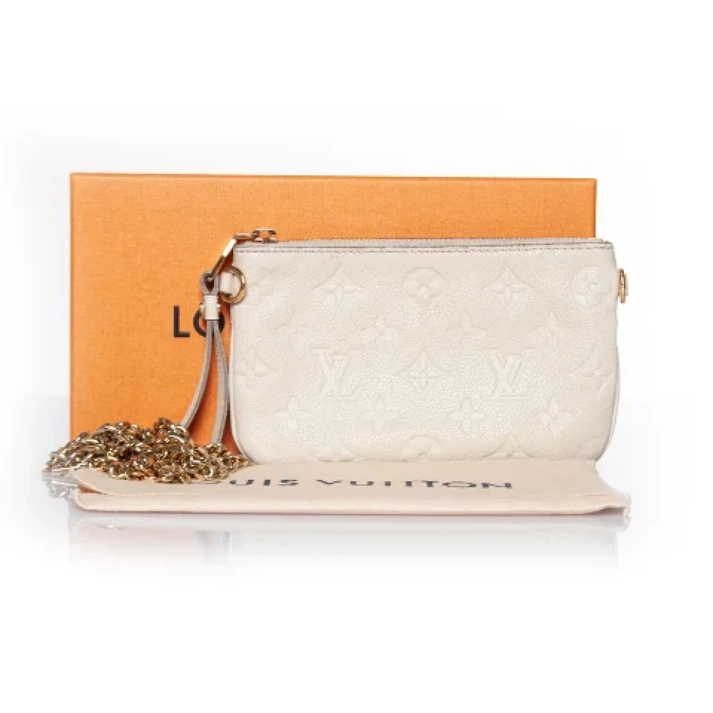 Louis Vuitton Vintage Pre-owned Leather clutches White Dames