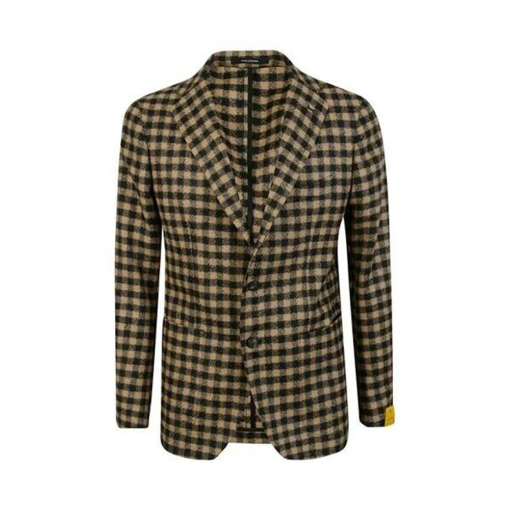 Tagliatore Men's Brown Blazers, M, Tailored Wool Blazer