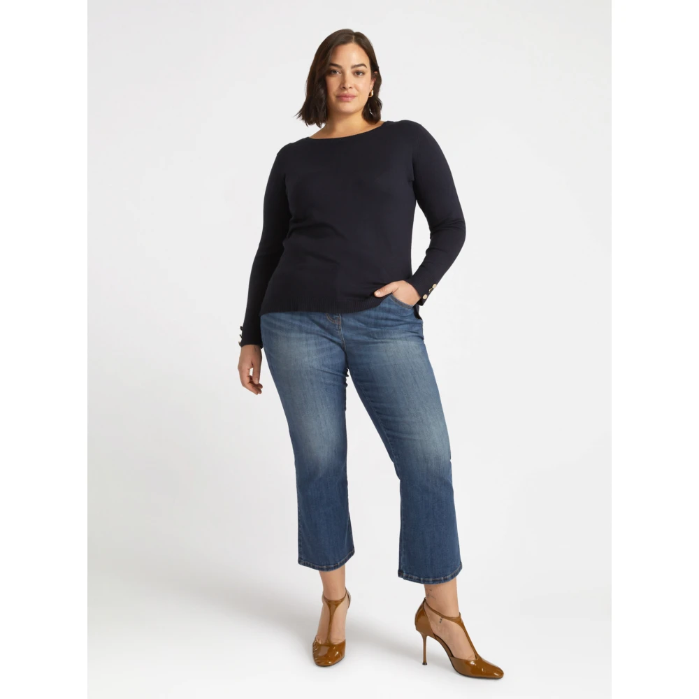 Fiorella Rubino Trui met Lenzing™ Ecovero™ Viscose Blue Dames