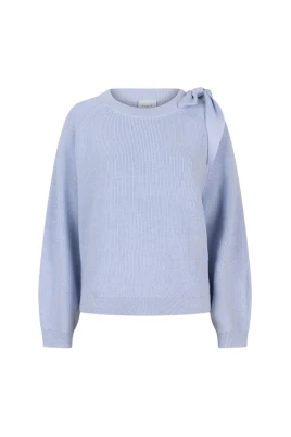 Cut-Out Bow Sweater i Crystal