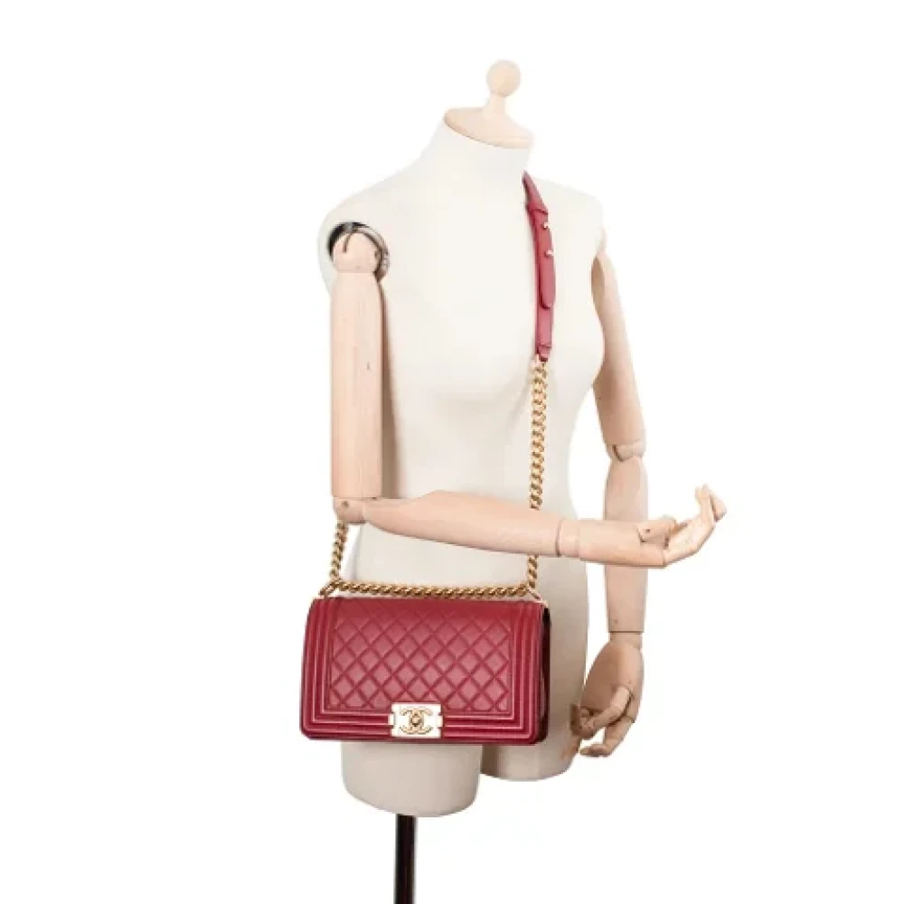 Chanel Vintage Pre-owned Leather chanel-bags Red Dames