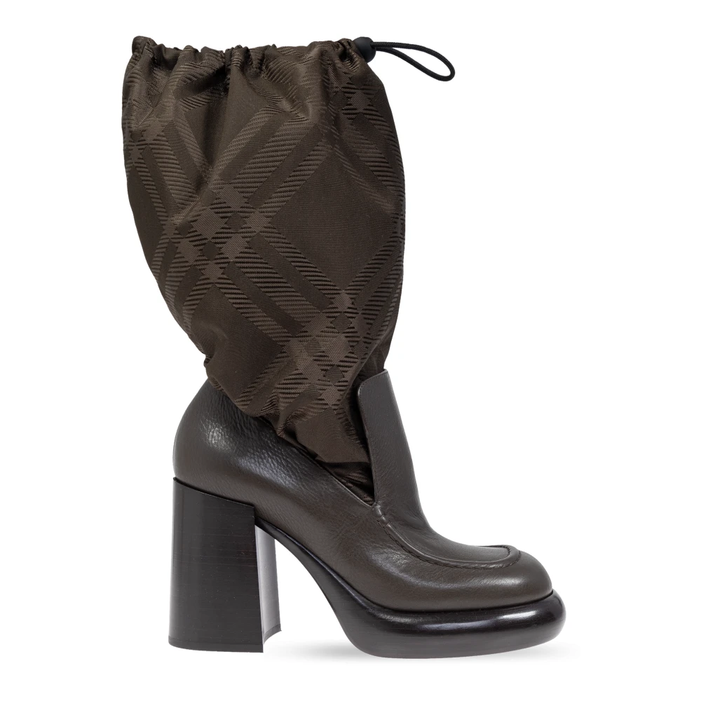 Burberry Women's Green Heeled Boots - Heeled Boots - 4 Uk - Shoes