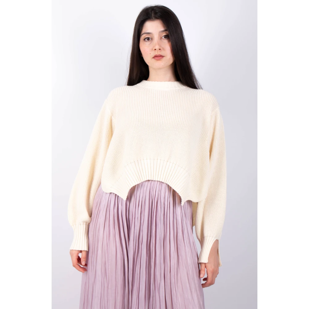 Roberto Collina Natuurlijke Pullover Sweater Beige Dames