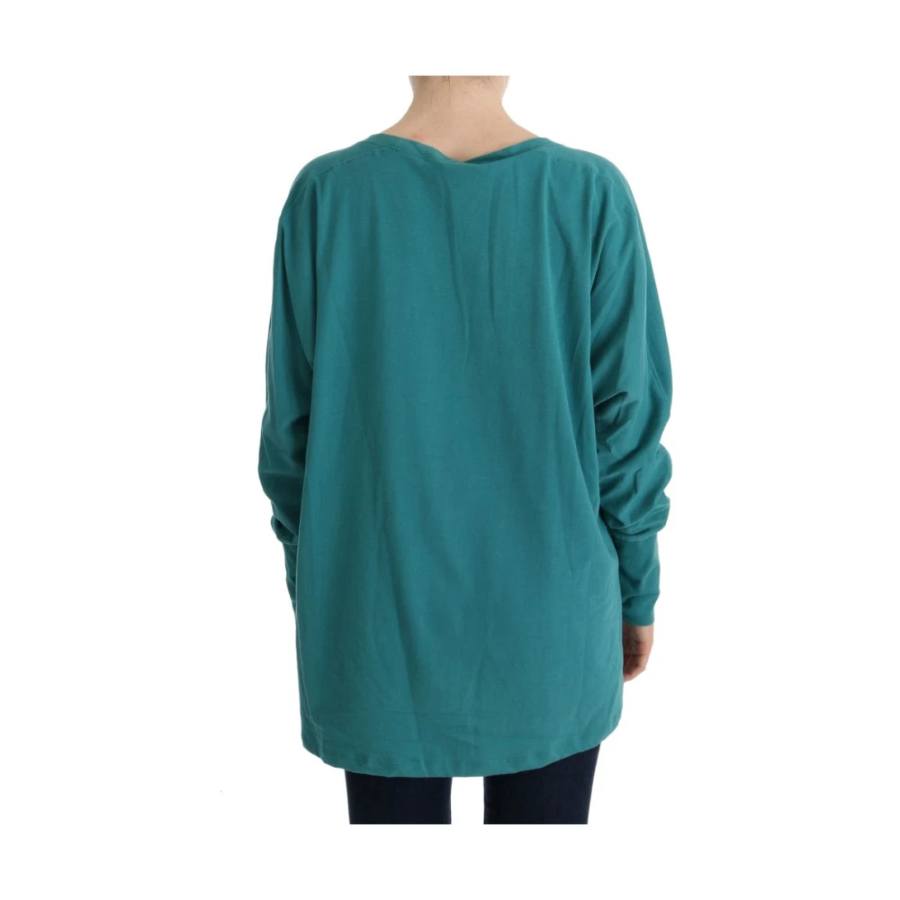 John Galliano Elegante katoenen trui in groen Green Dames