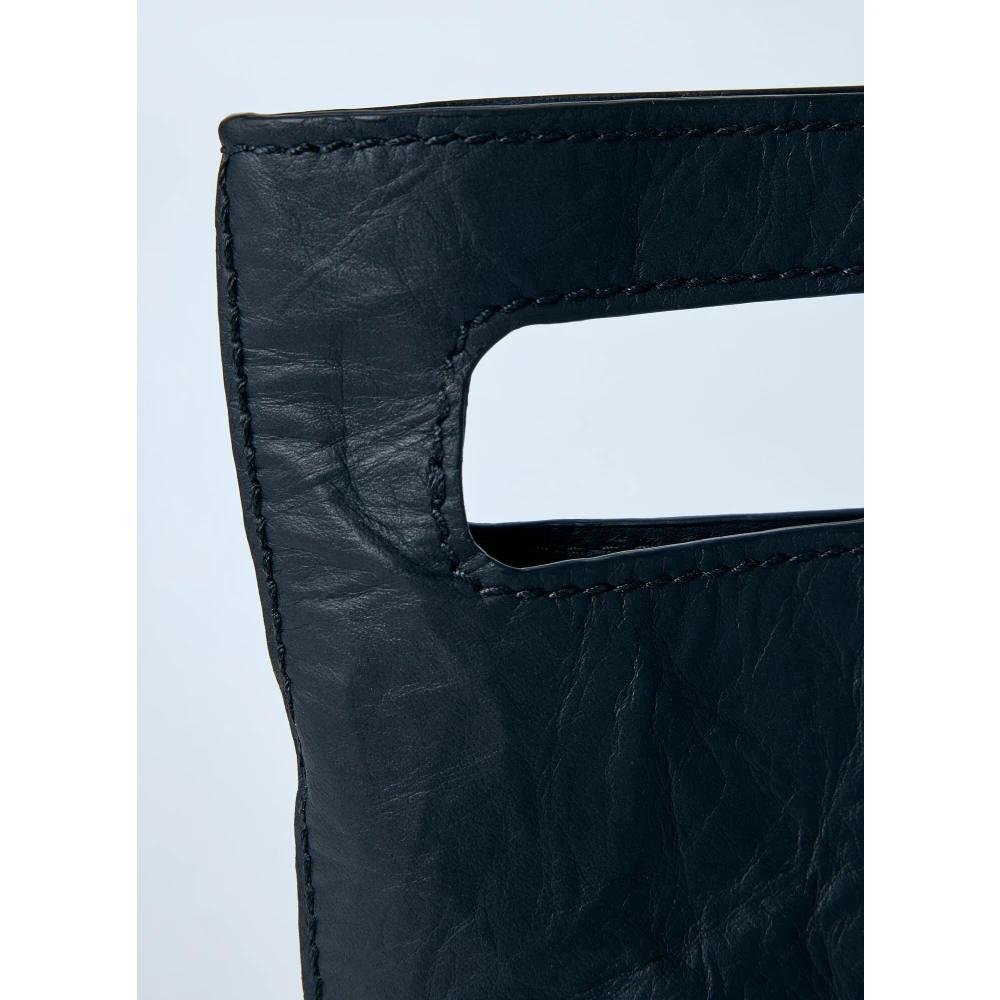Y-3 Gekreukelde Finish Mini Tote Tas Black Heren