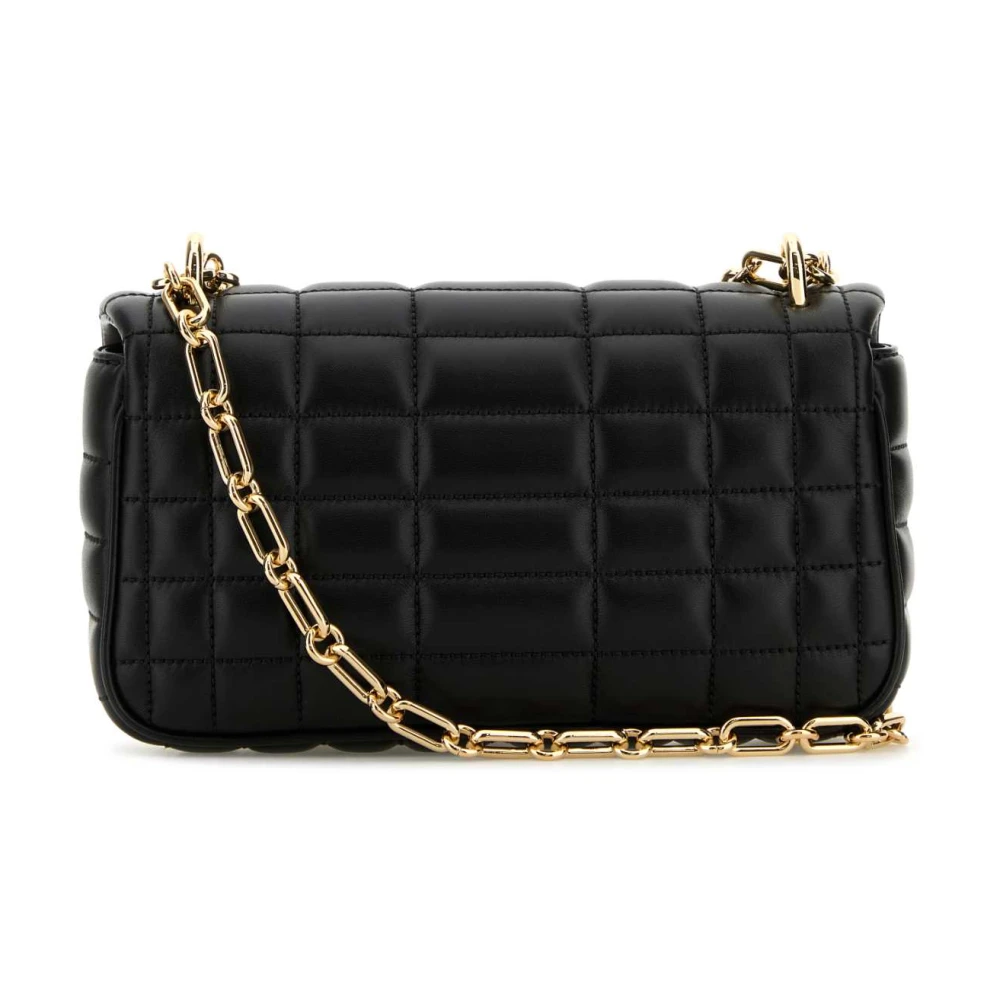 Michael Kors Tribeca Kleine Gestepte Lederen Schoudertas Black Dames