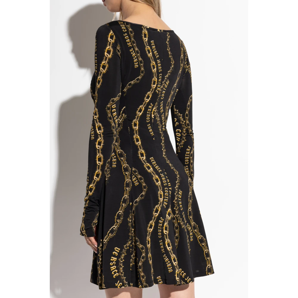 Versace Jeans Couture Jurk met een patroon Black Dames