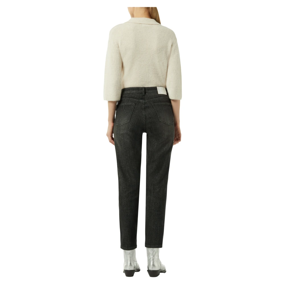 comma Lurex Effect Jeans Broek Gray Dames
