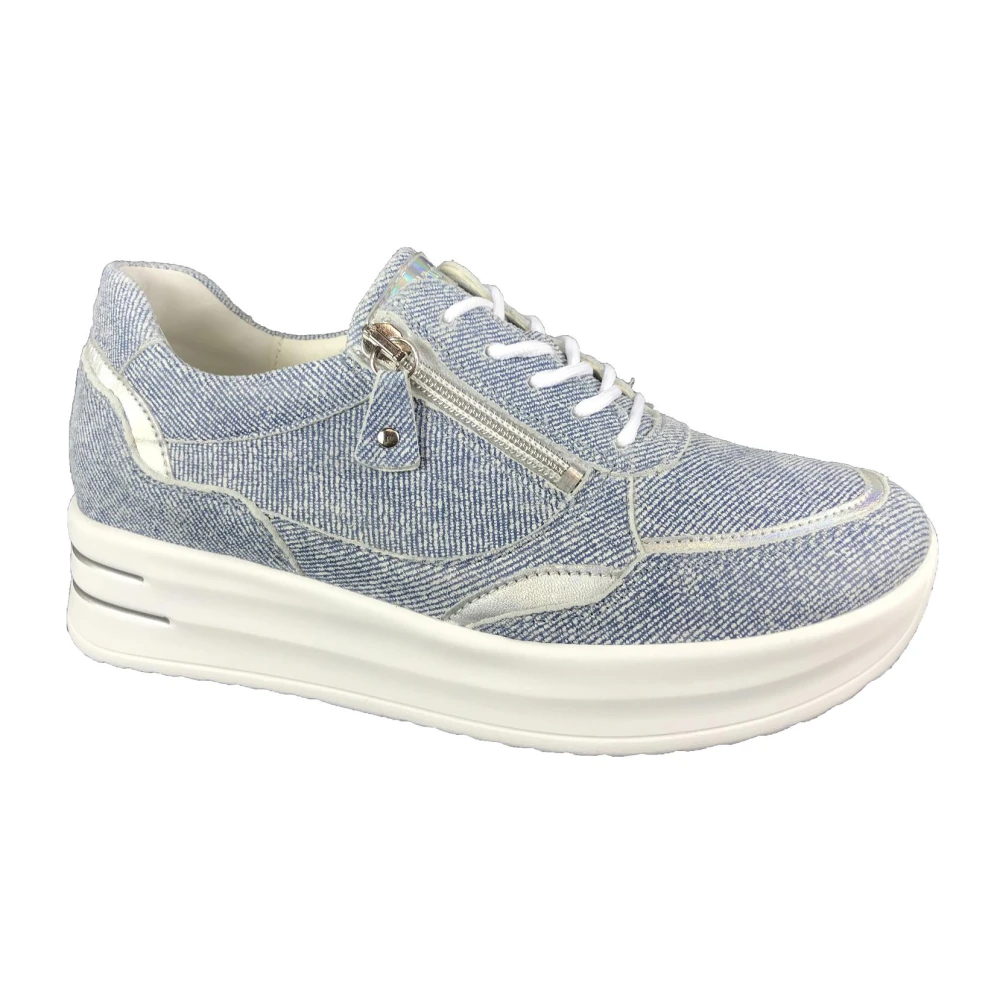 Waldläufer Sneakers Schoenen Dames Schoenen Blauw