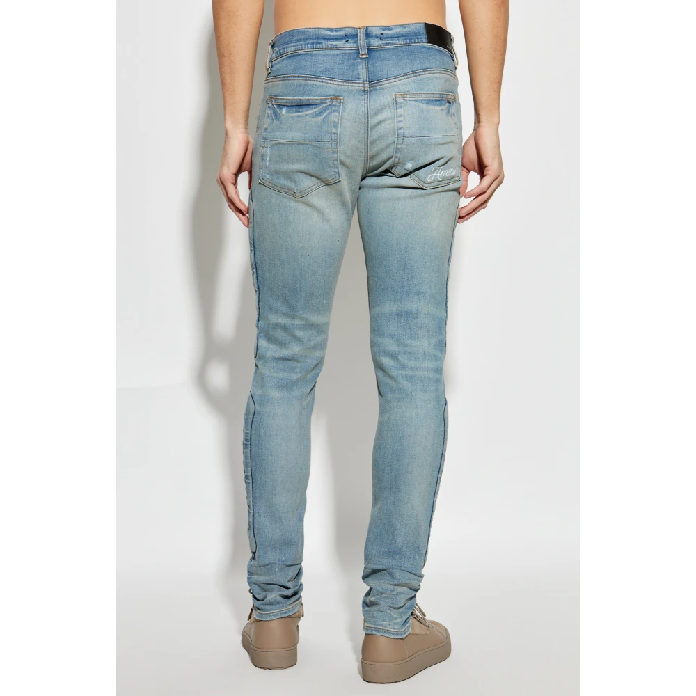 Amiri Jeans met logo Blue Heren