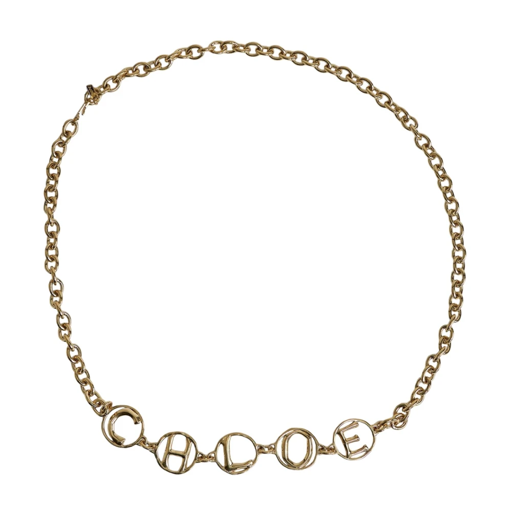 Chloé Women's Yellow Script Jewelry Belt