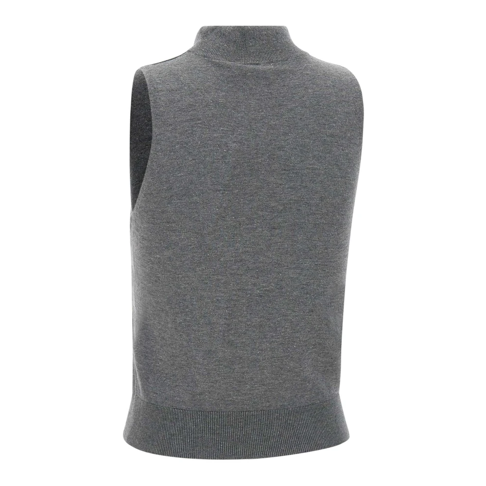 IRO Grijze Wol Zijde Hoge Kraag Trui Gray Dames