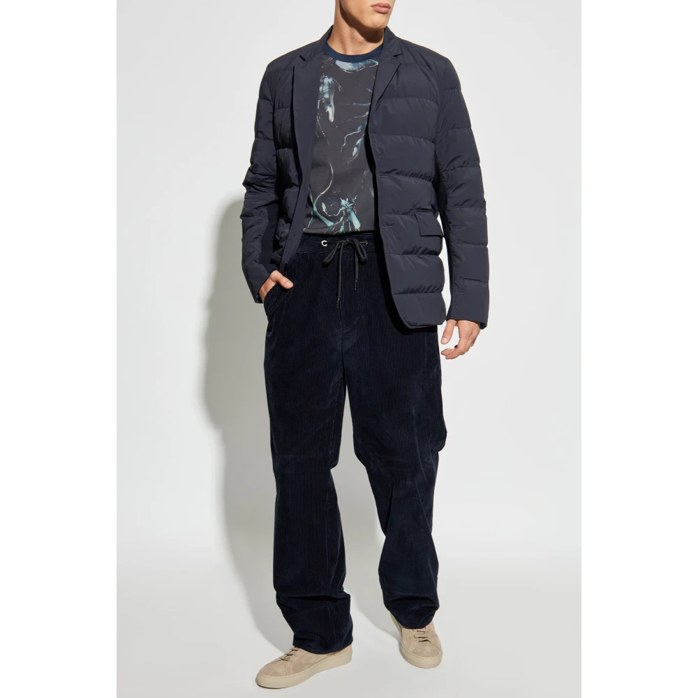 Paul Smith Donsjack met revers Blue Heren