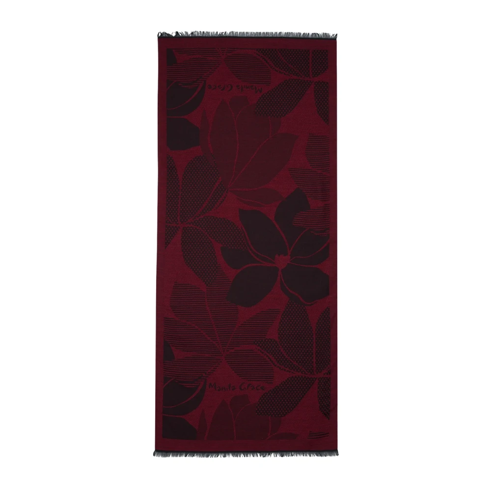 Manila Grace Stijlvolle Foulard Sjaal voor Vrouwen Red Dames