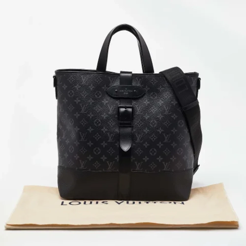 Louis Vuitton Vintage Pre-owned Coated canvas totes Black Heren