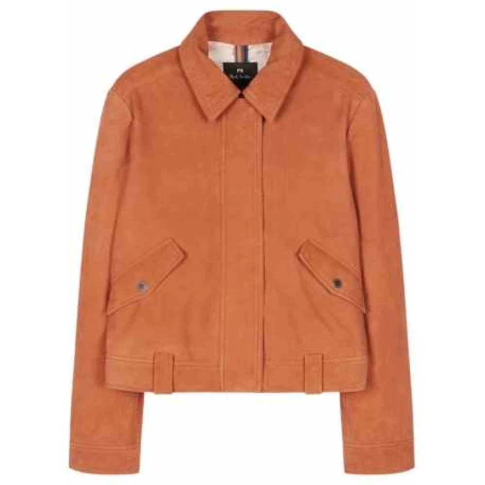 Paul Smith Terracotta Suède Kort Jack Verfijnd Ontwerp Orange Dames