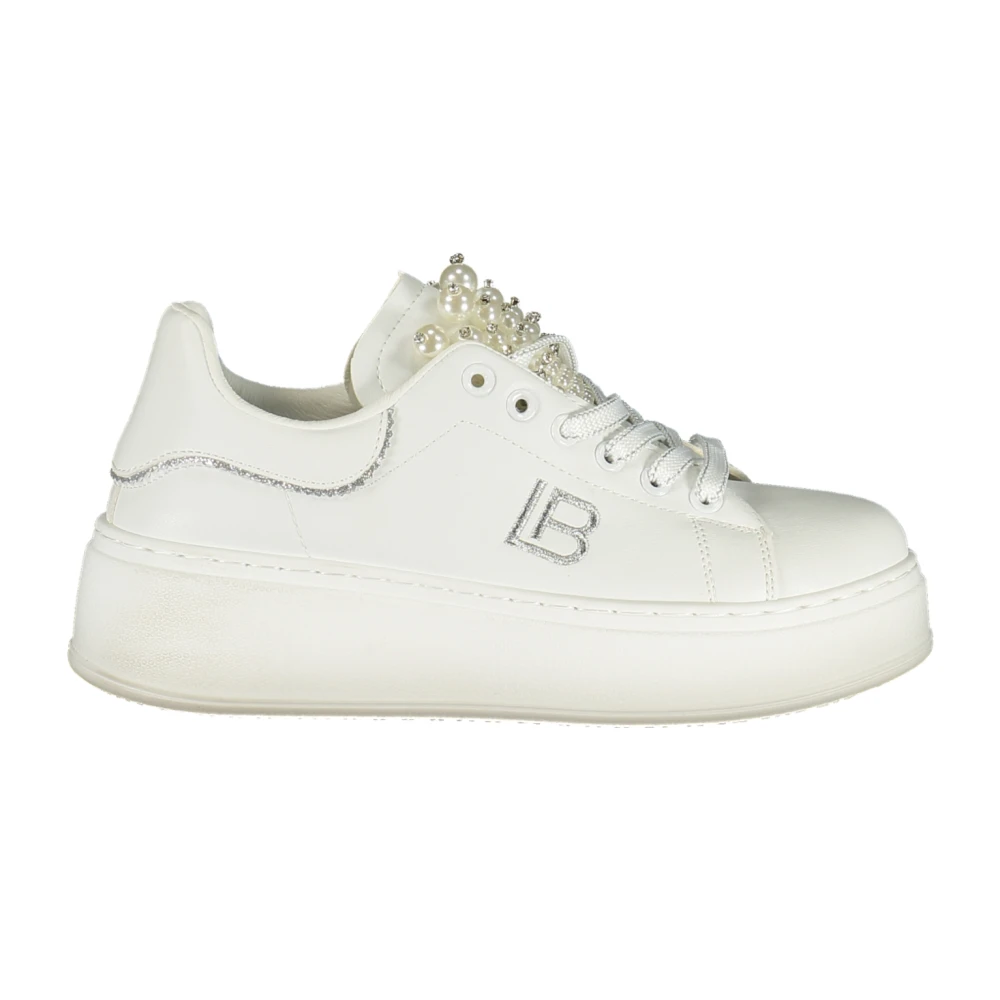 Laura Biagiotti Femme Blanc Chaussures, Taille: 37 Eu Chaussure De Sport À Lacets
