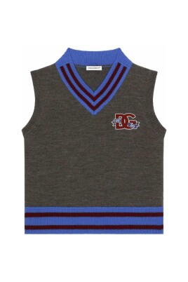 enfants-gilet-col-v-gris-fumee