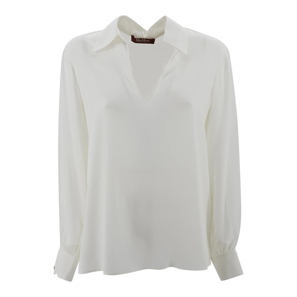 Max Mara Studio Elegante Overhemden Collectie White Dames