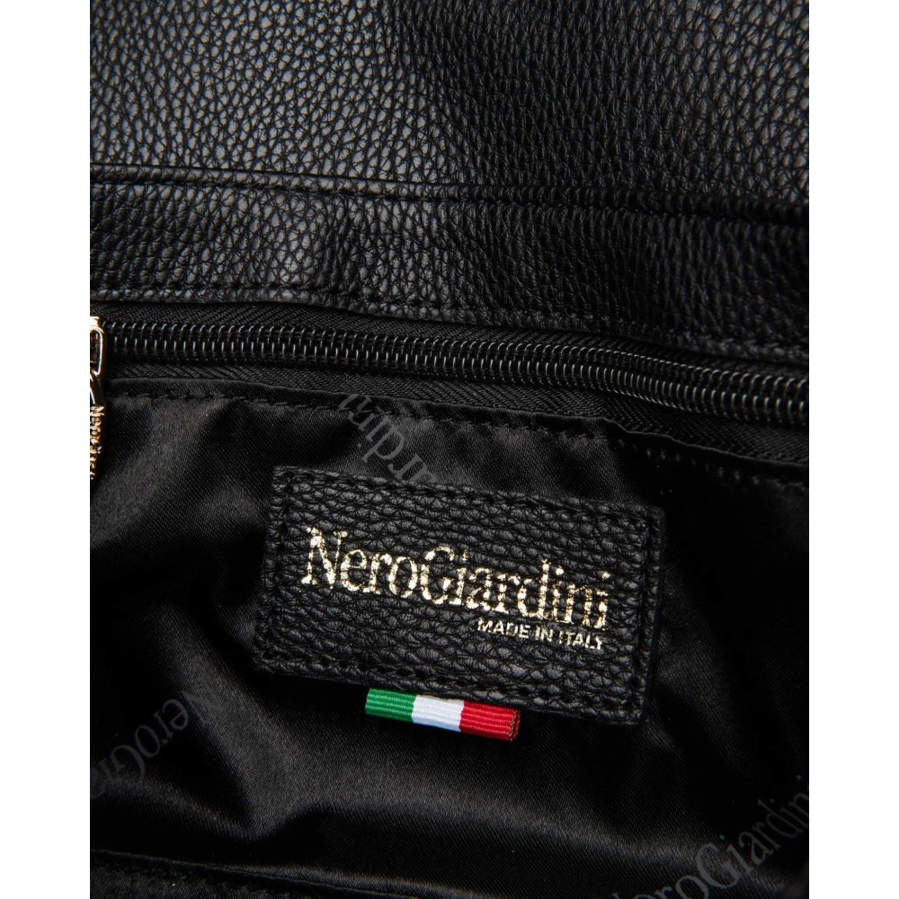 Nerogiardini Stijlvolle technische materiaal dames clutch Brown Dames