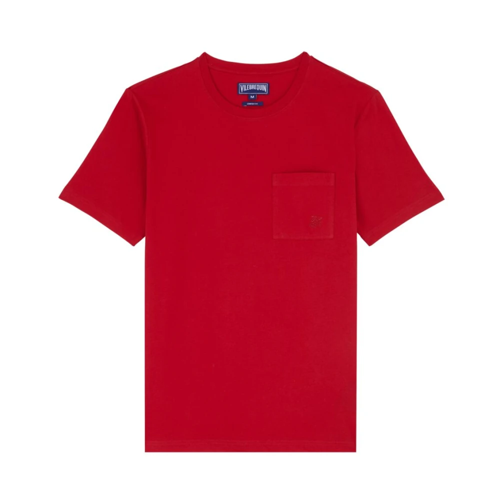 Vilebrequin Heren Biologisch Katoen Schildpad T-Shirt Red Heren