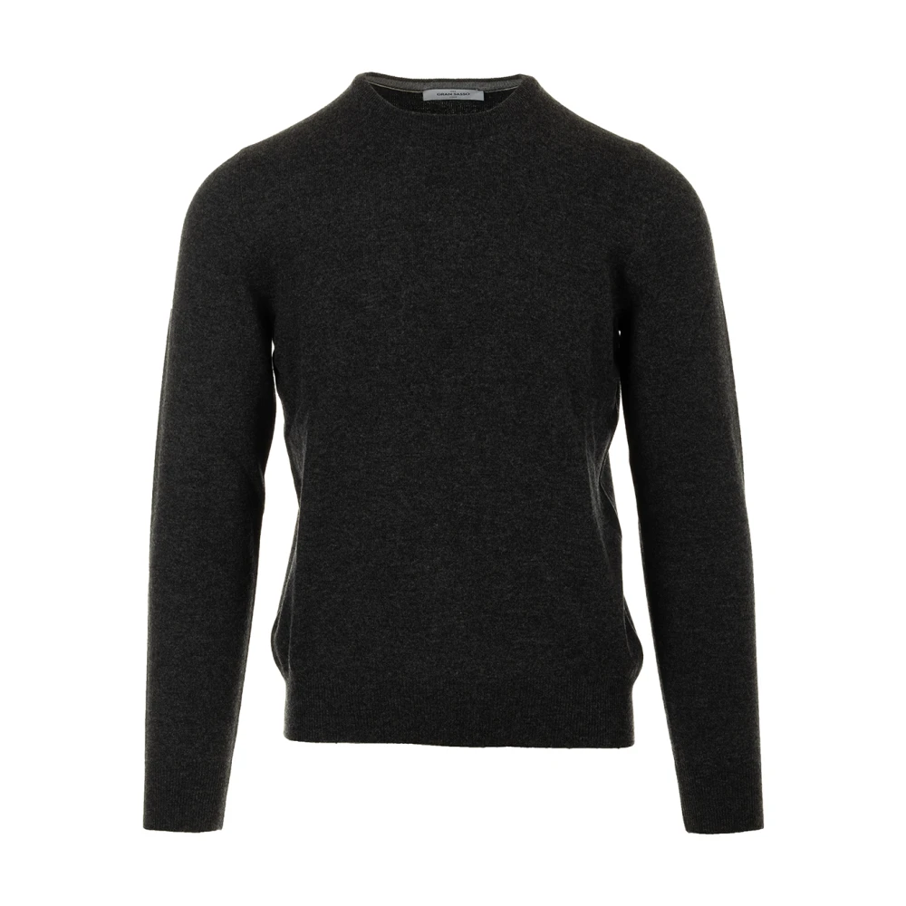 Gran Sasso Antraciet Sweater Paricollo ML Gray Heren