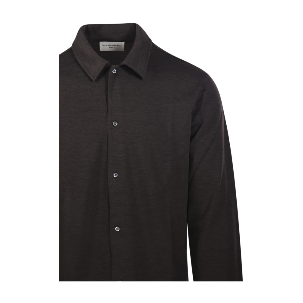 Officine Générale Donkere Koffie Cardigan Brown Heren