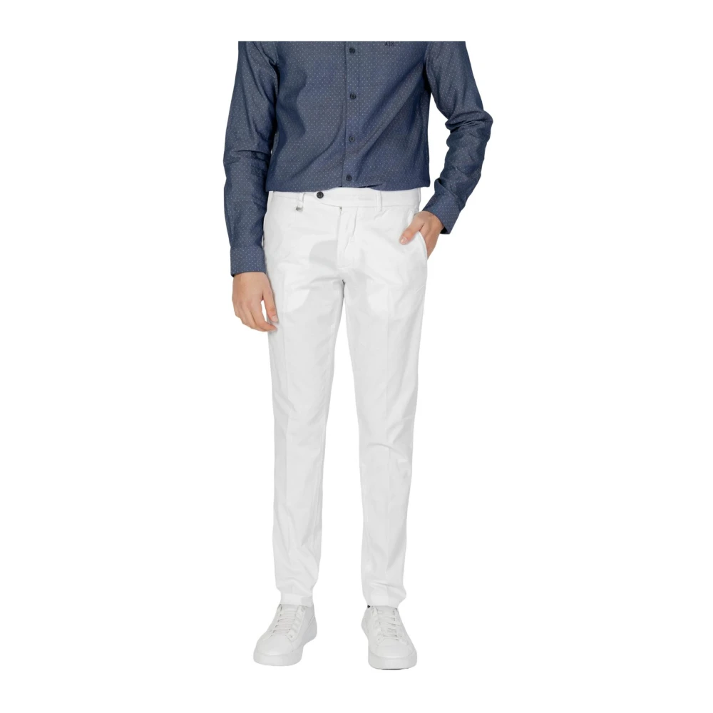 Antony Morato Witte Katoenen Slim Fit Casual Broek White Heren
