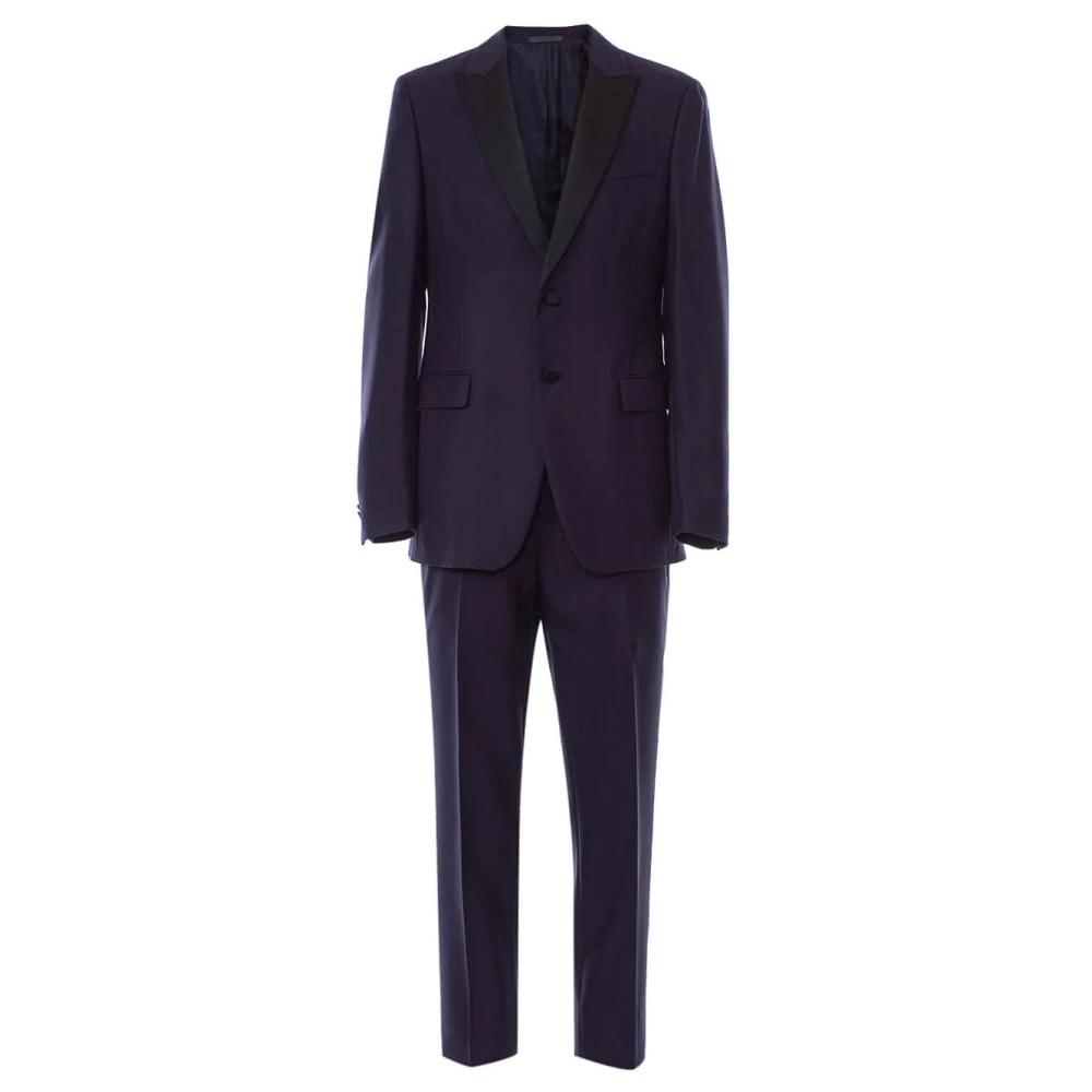 Valentino Garavani Blue Stylish Costume With Unique Design - Male - Single Breasted Suits - L - Suits