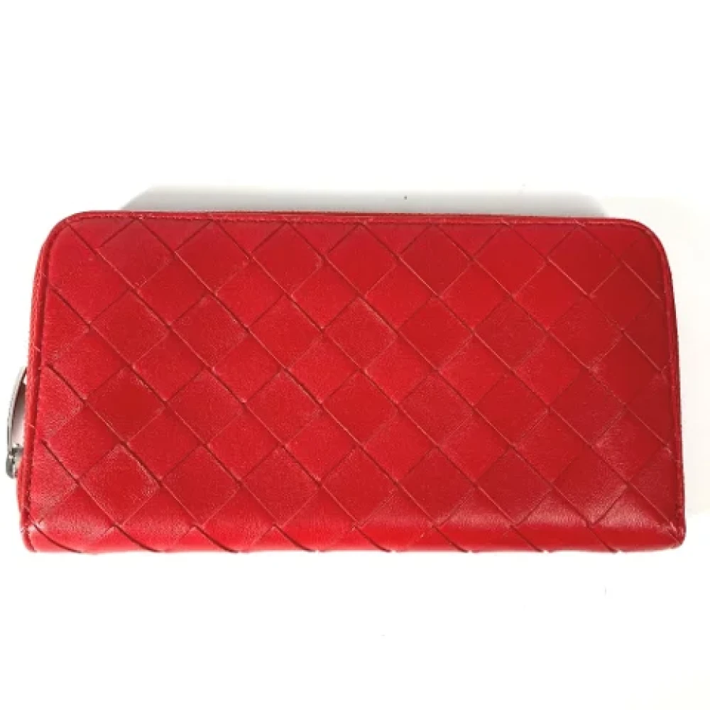Bottega Veneta Vintage Pre-owned Leather wallets Red Dames